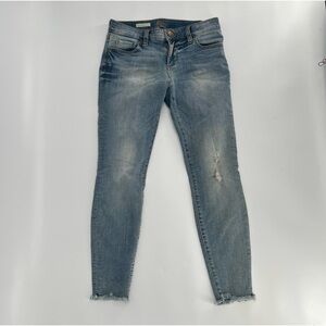 Kut From The Kloth Ankle Skinny Rough Hem Distressed Jeans Size 4 Women’s